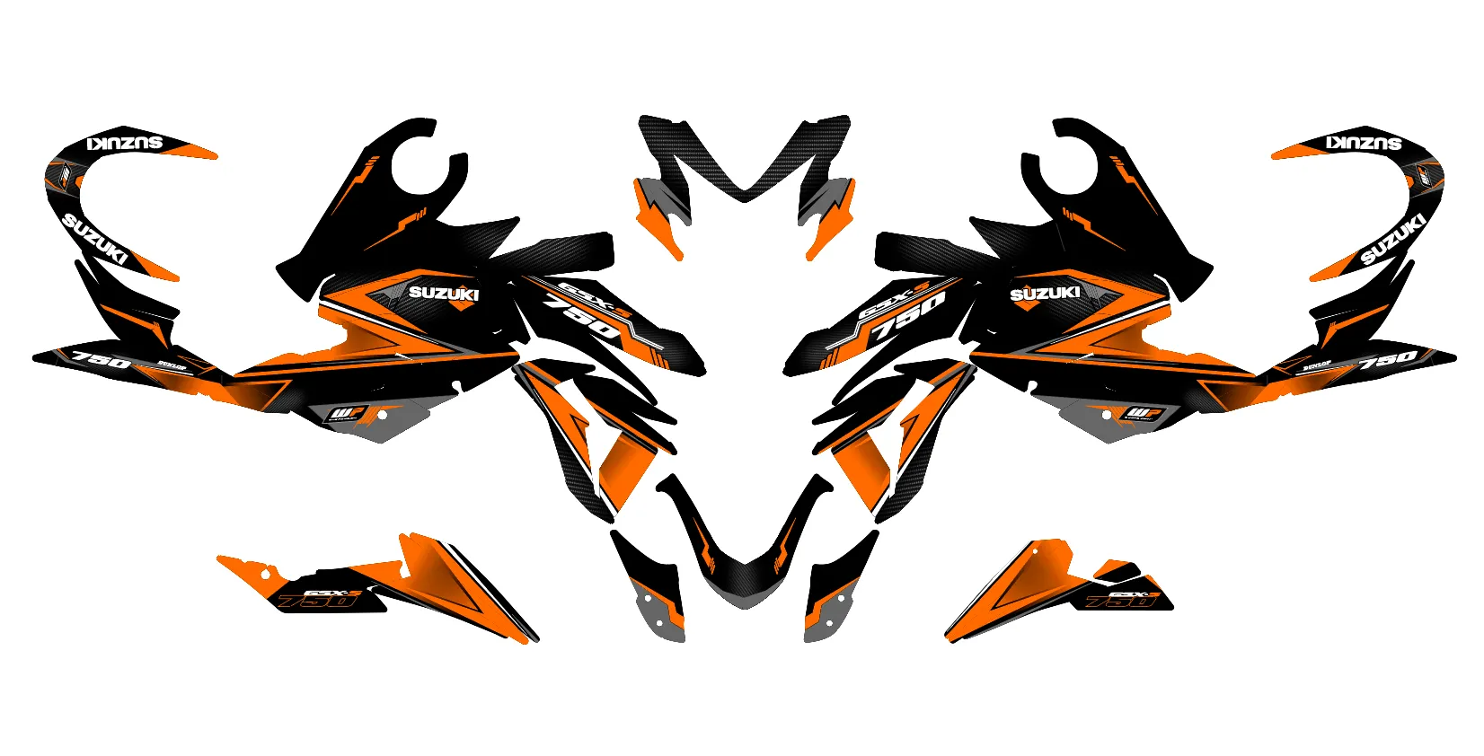 kit déco suzuki gsx s 750 – factory orange