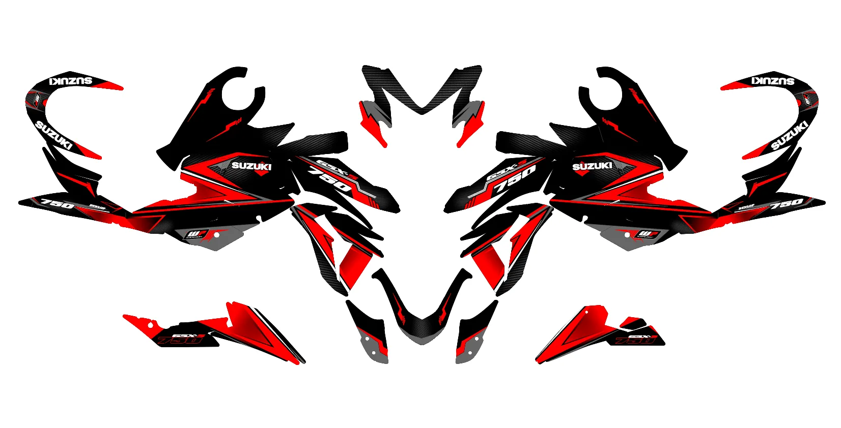 kit déco suzuki gsx s 750 – factory rouge