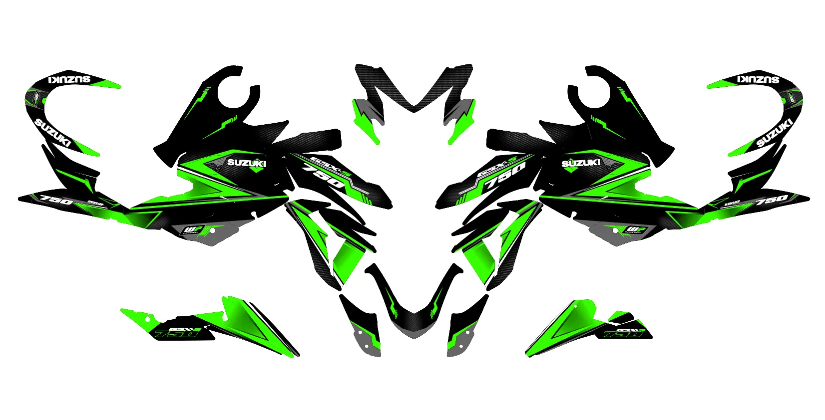 kit déco suzuki gsx s 750 – factory vert