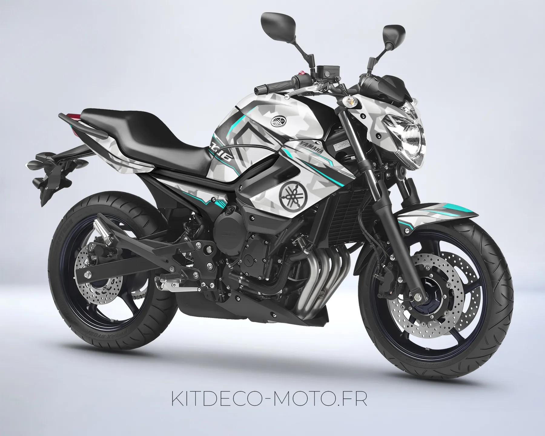 kit déco yamaha xj6 camo cyan