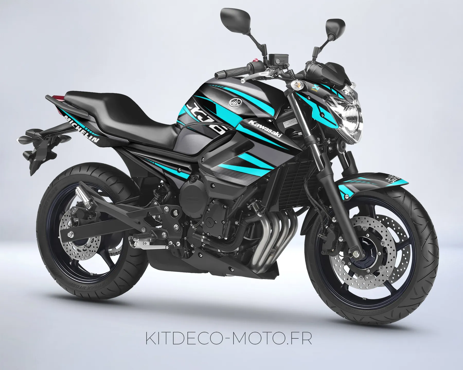 kit déco yamaha xj6 factory cyan