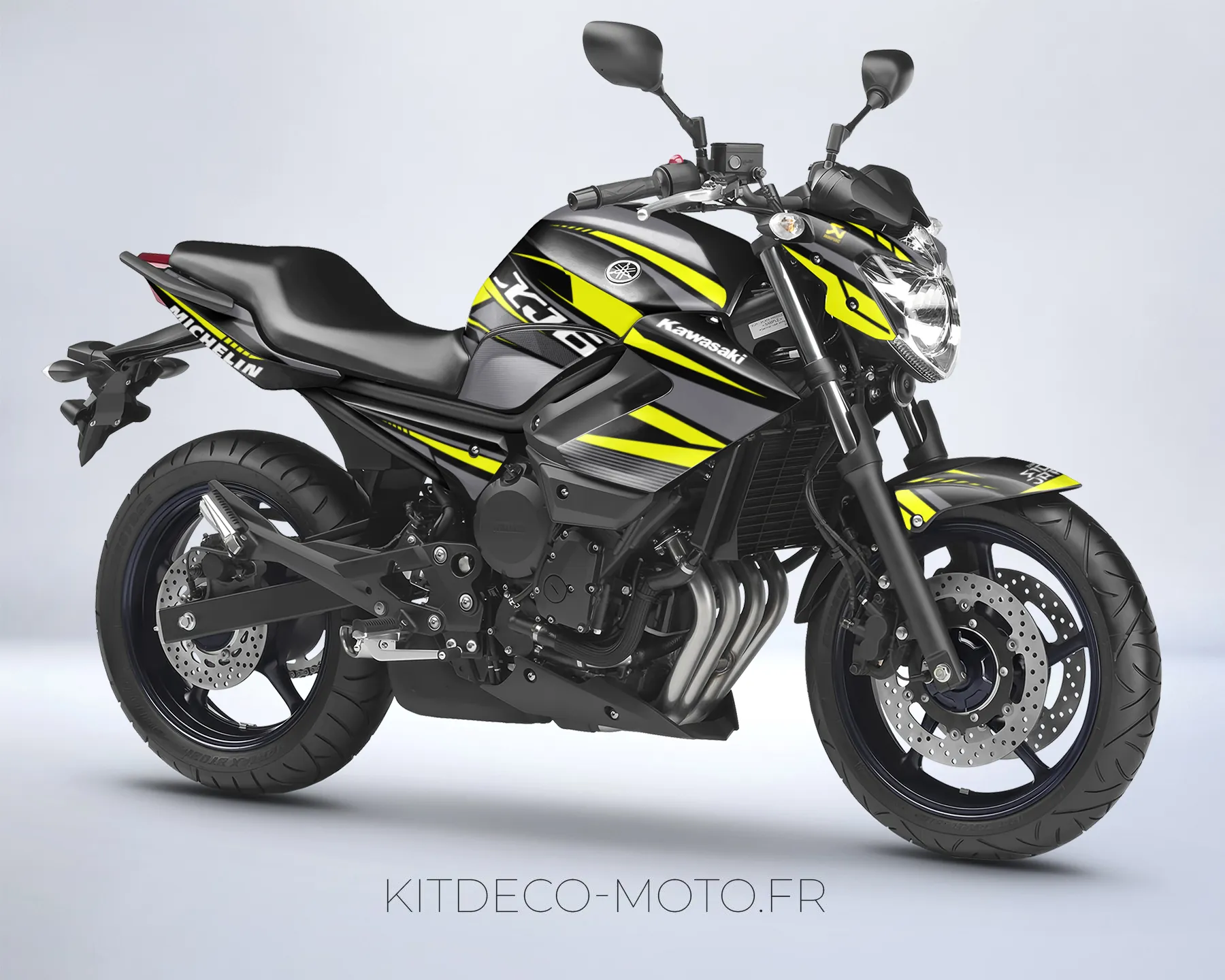 kit déco yamaha xj6 factory jaune