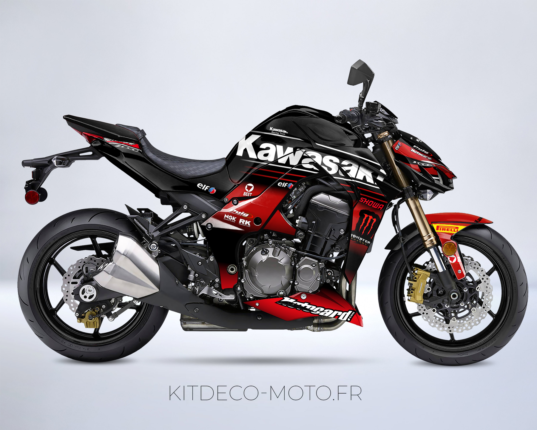 kit déco kawasaki z1000 monster rouge