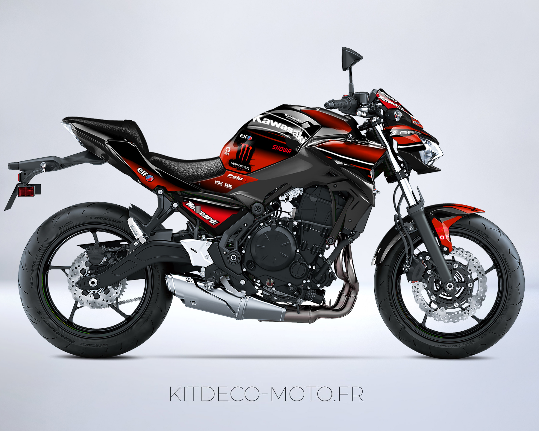 kit déco kawasaki z650 monster rouge