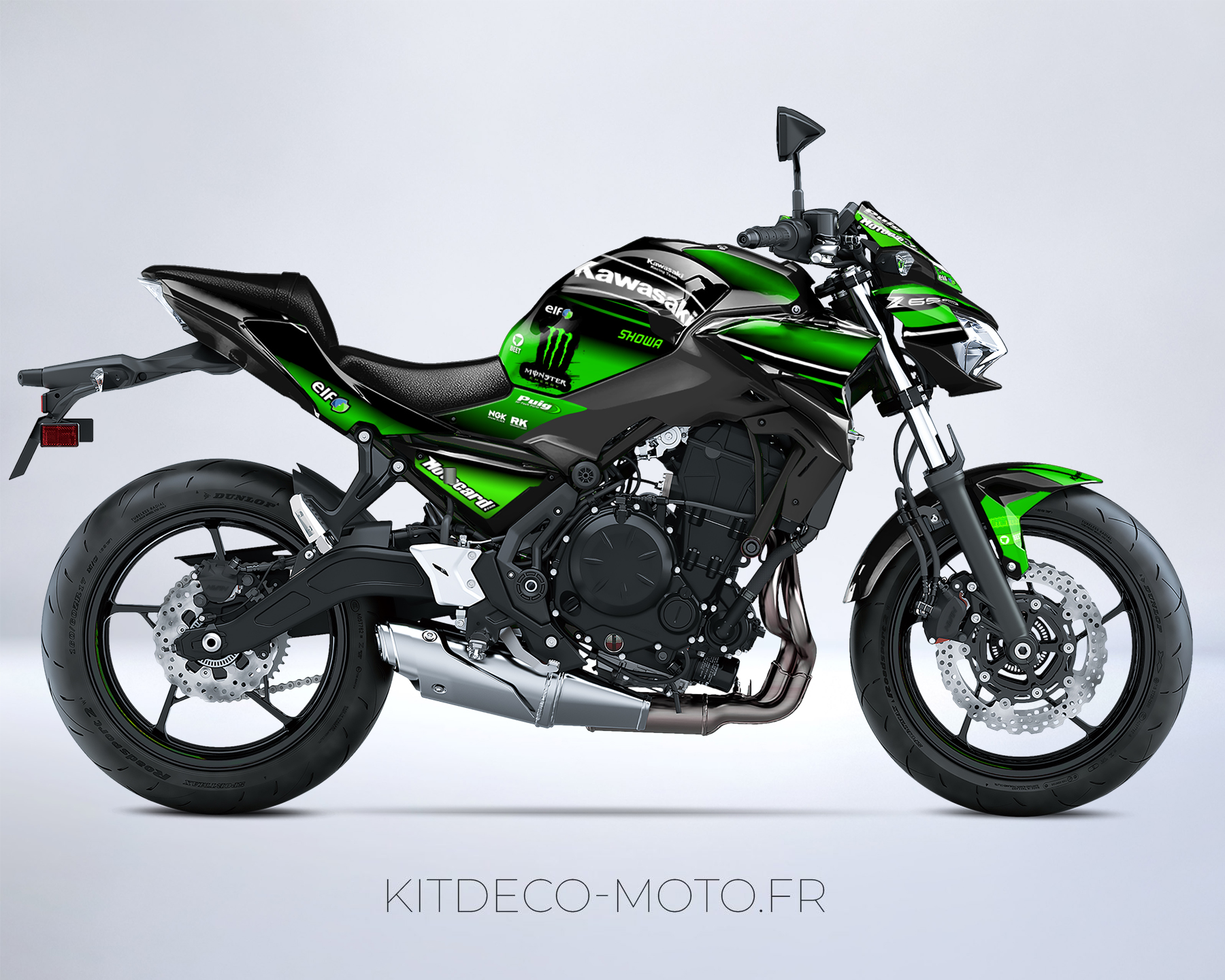 kit déco kawasaki z650 monster vert