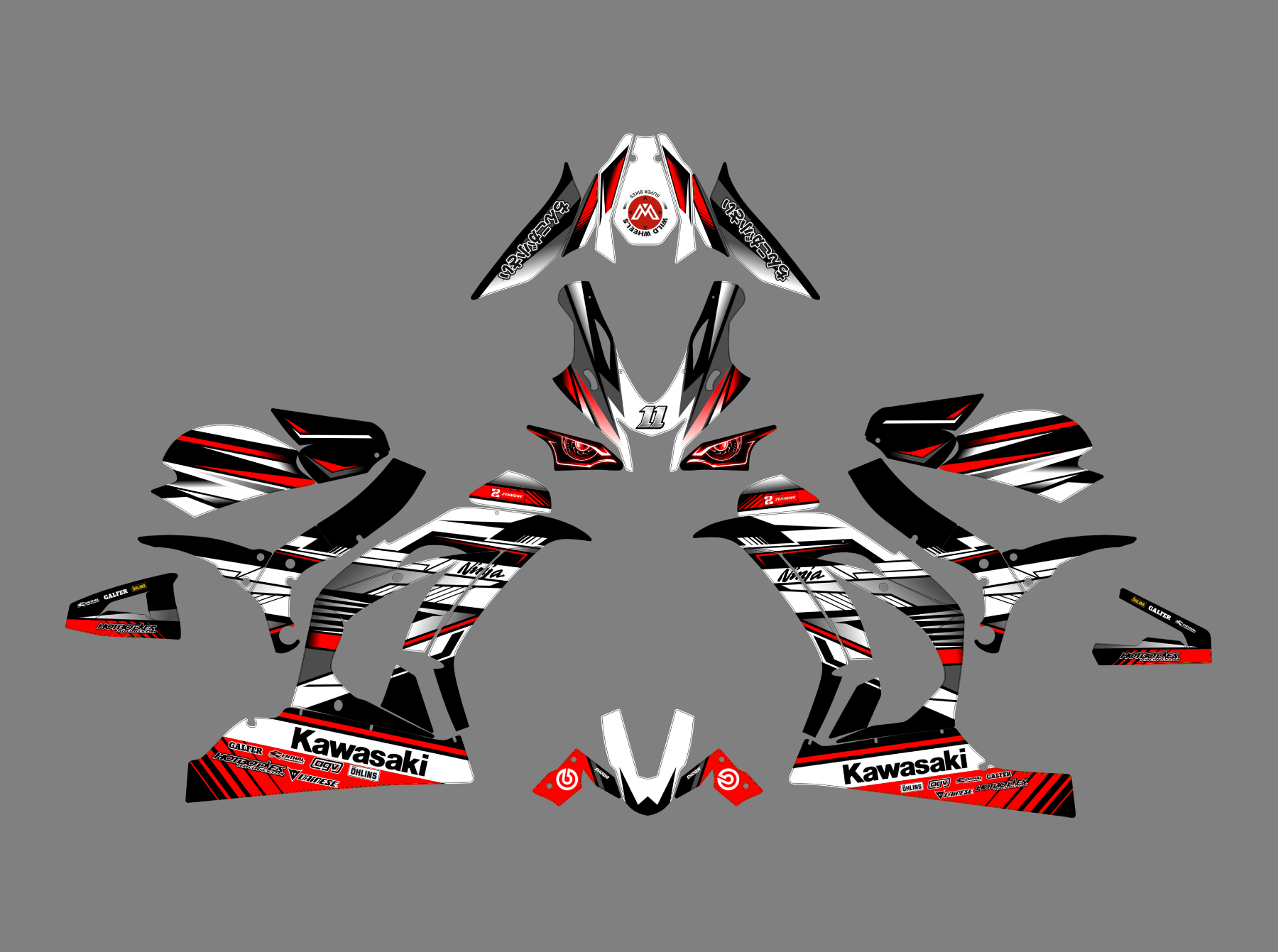 kit déco kawasaki zx 10r factory