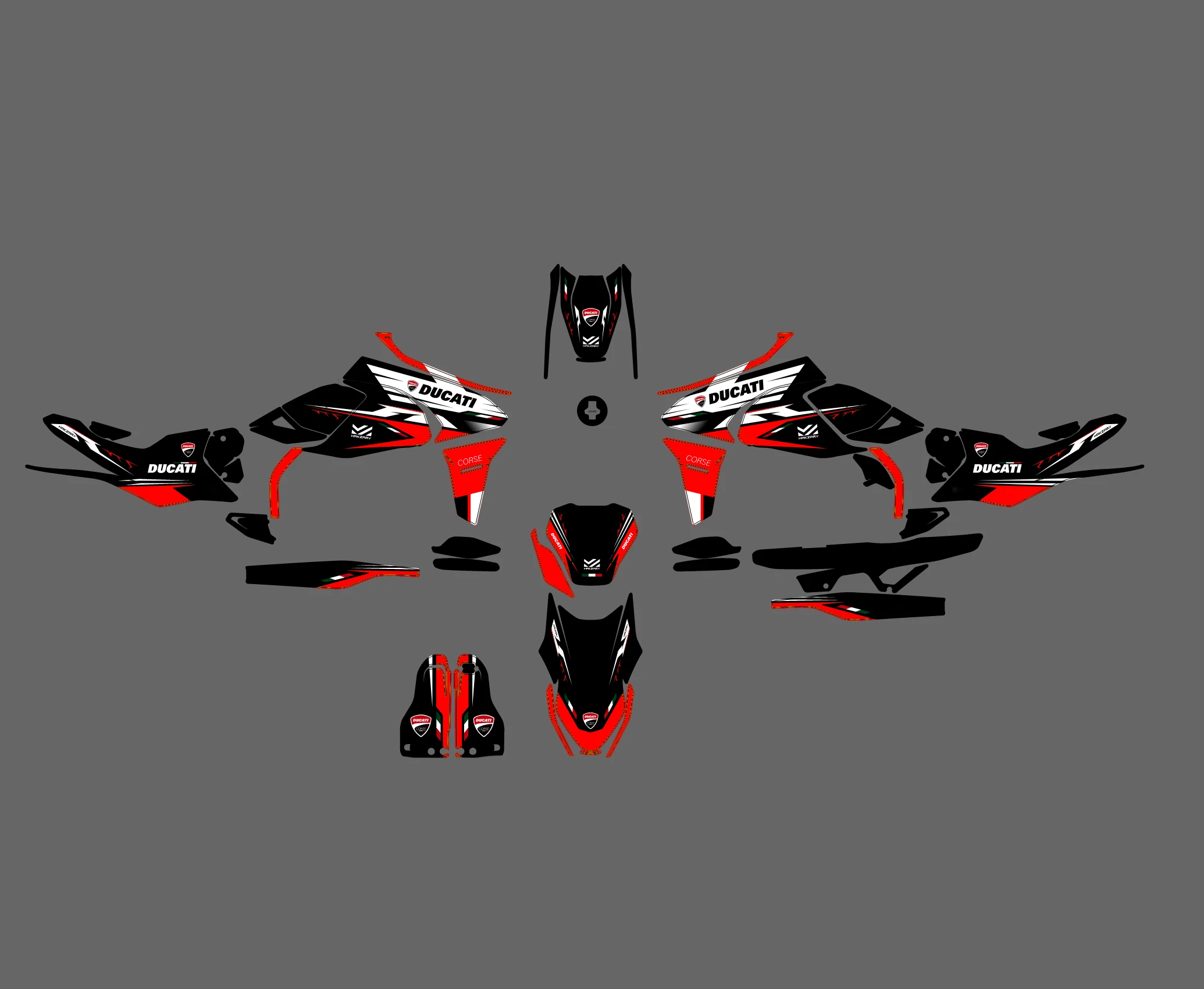 kit déco ducati hypermotard 698 mono race blanc