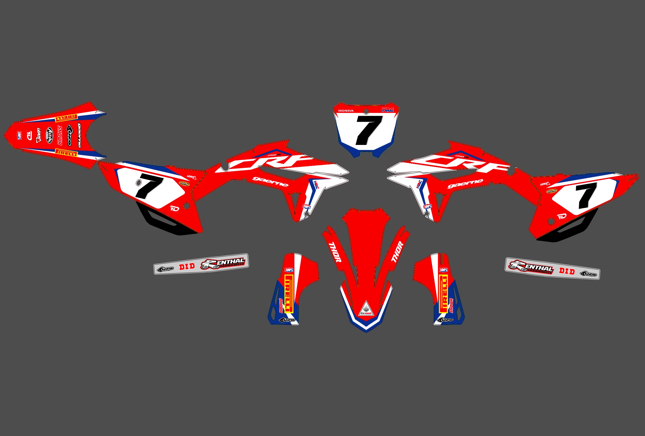 kit déco honda 450 crf (2021 2024) type origine #2