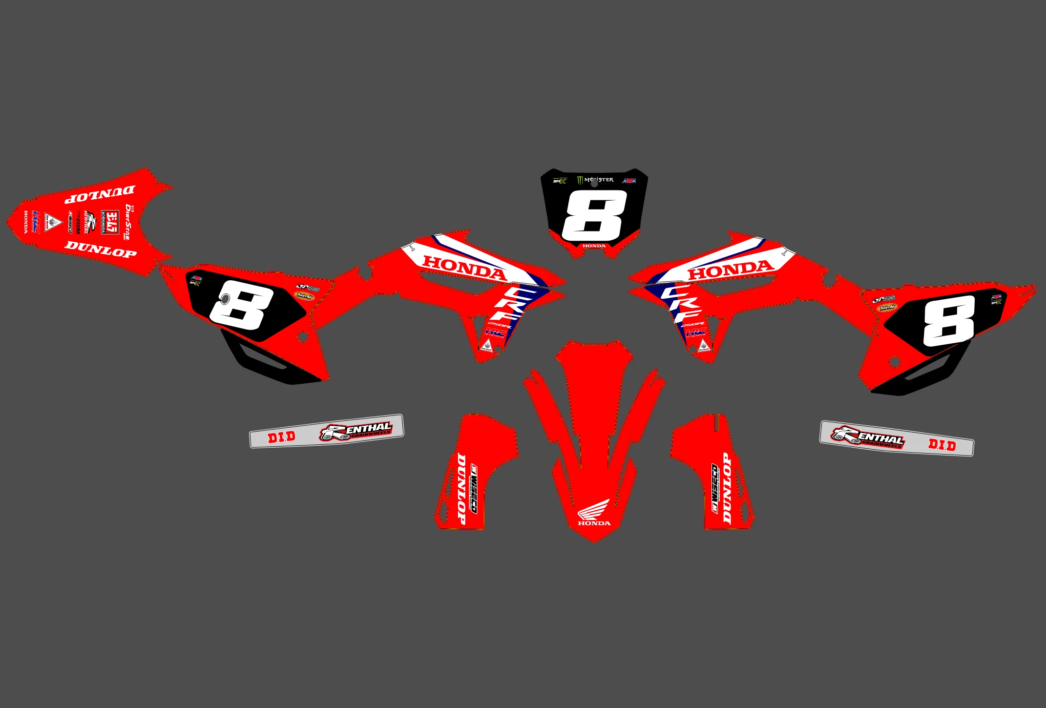 kit déco honda 450 crf (2021 2024) type origine