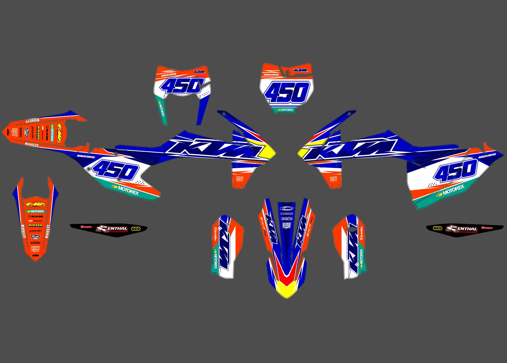 kit déco ktm exc / exc f (2017 2019) replica #2