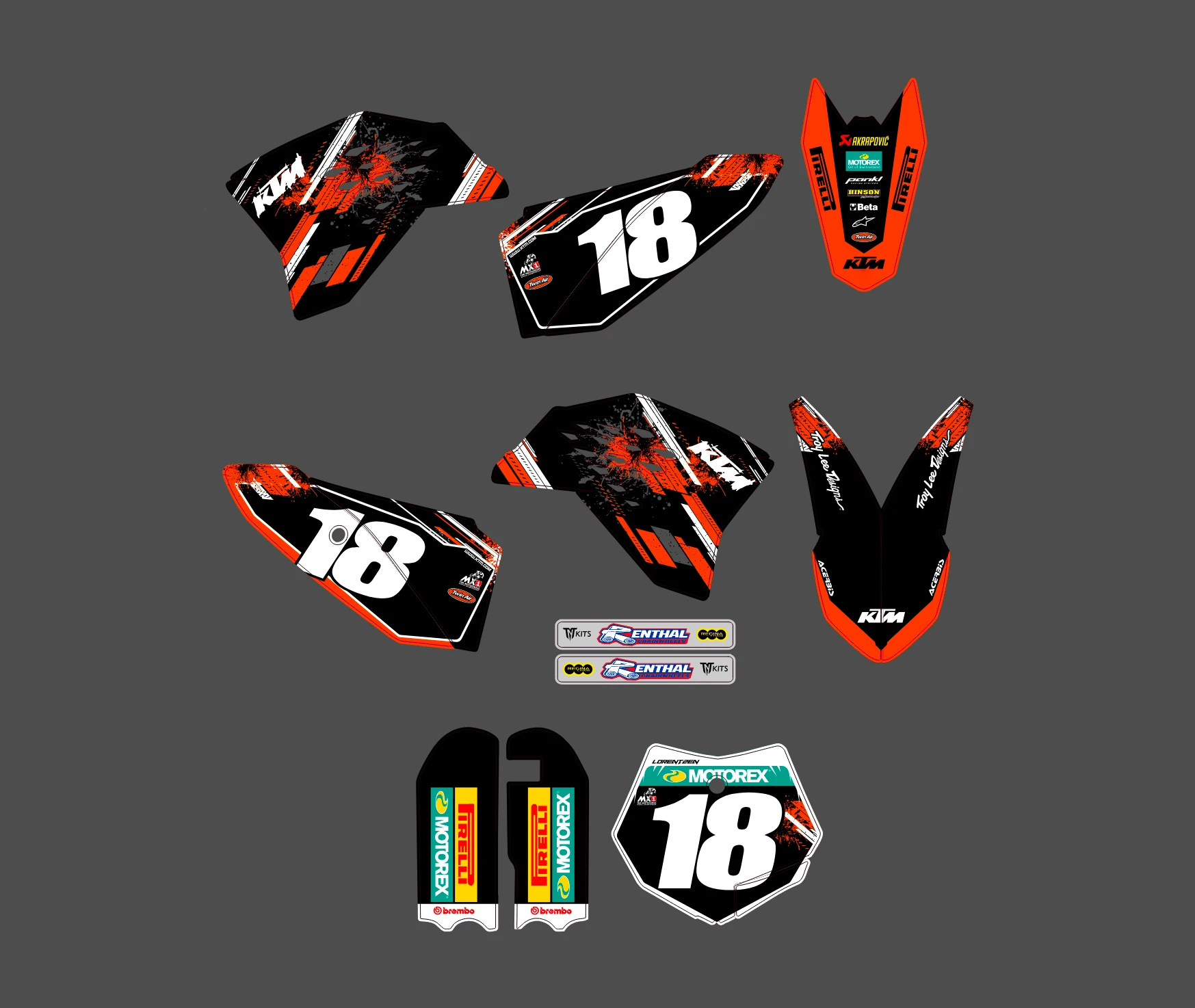 kit déco ktm 50 sx (2009 2015) factory