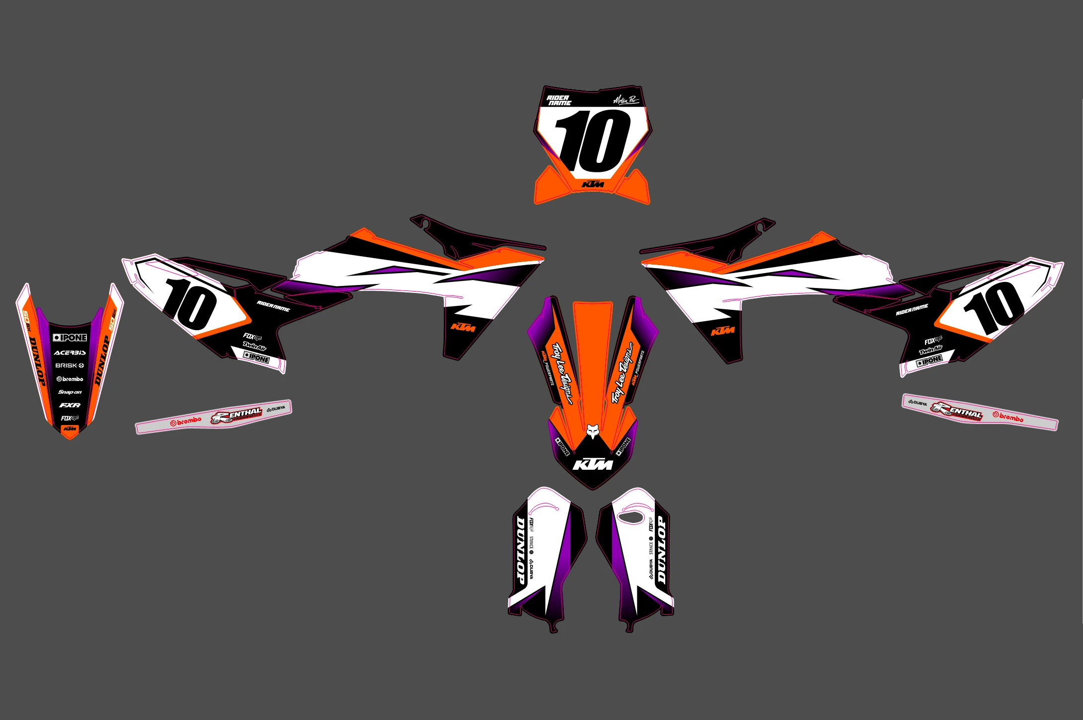 kit déco ktm 50 sx (2024 2025) type origine