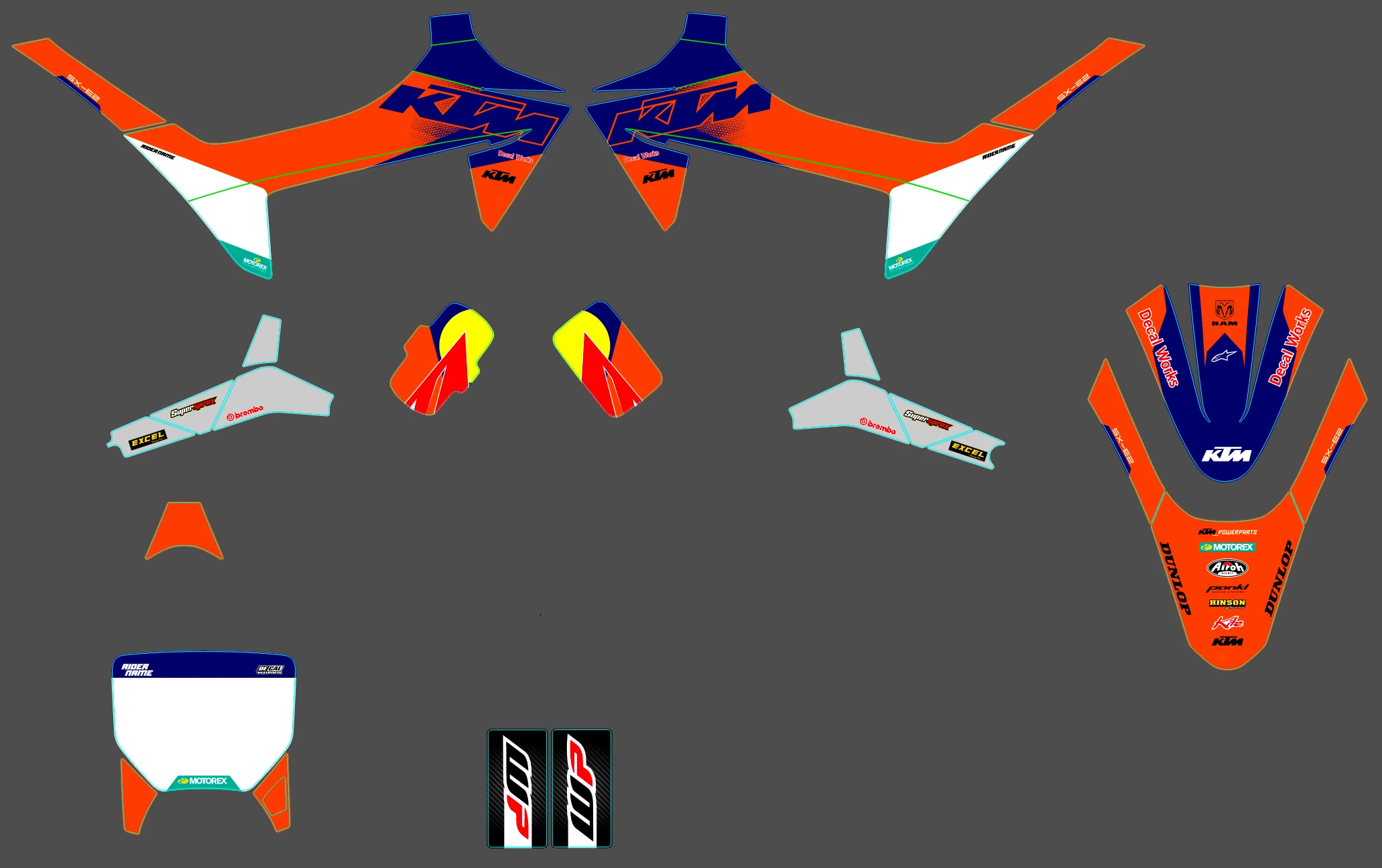 kit déco ktm sx e2 (2024 2025) factory