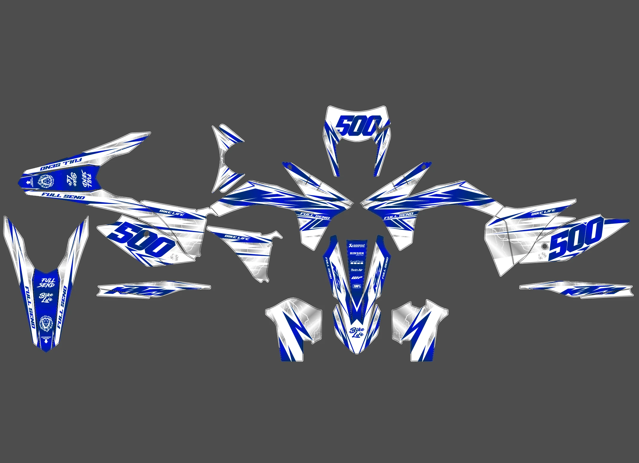 kit déco ktm sx / sxf (2011 2012) stark bleu