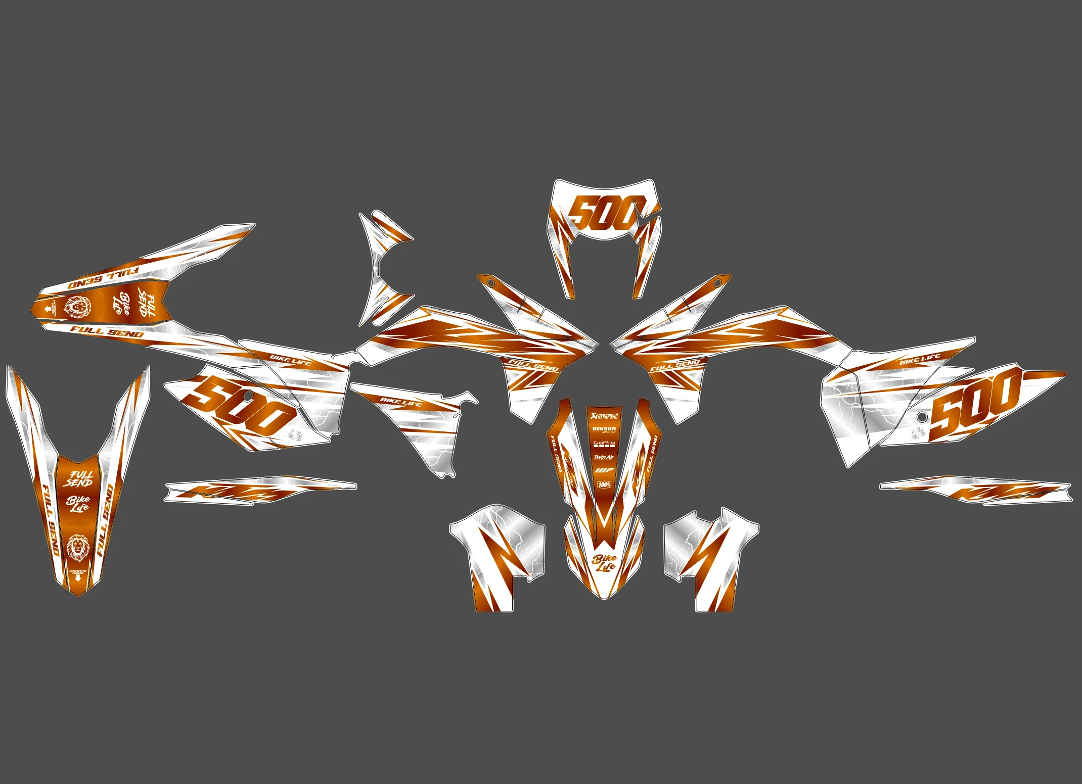 kit déco ktm sx / sxf (2011 2012) stark orange