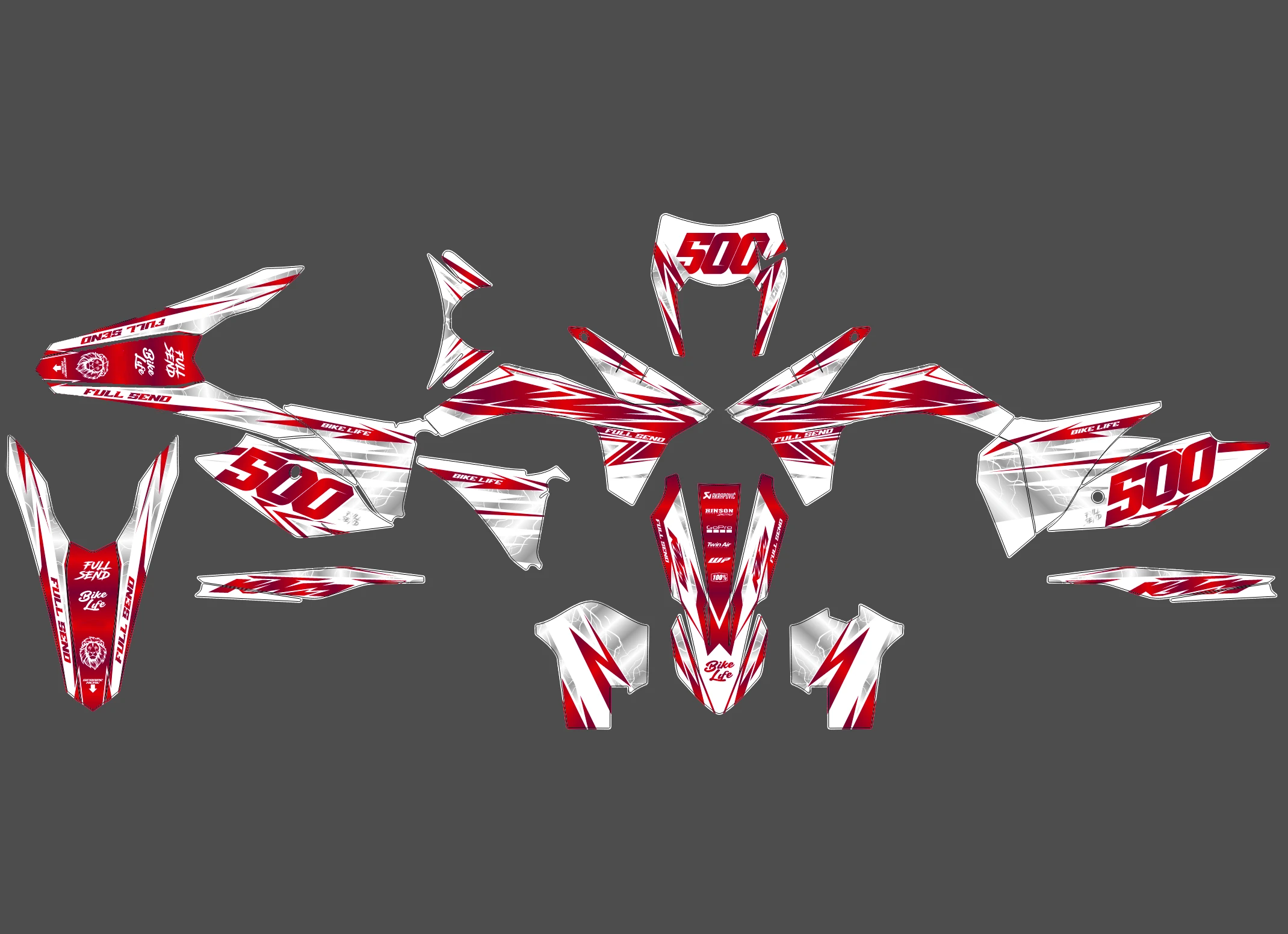 kit déco ktm sx / sxf (2011 2012) stark rouge