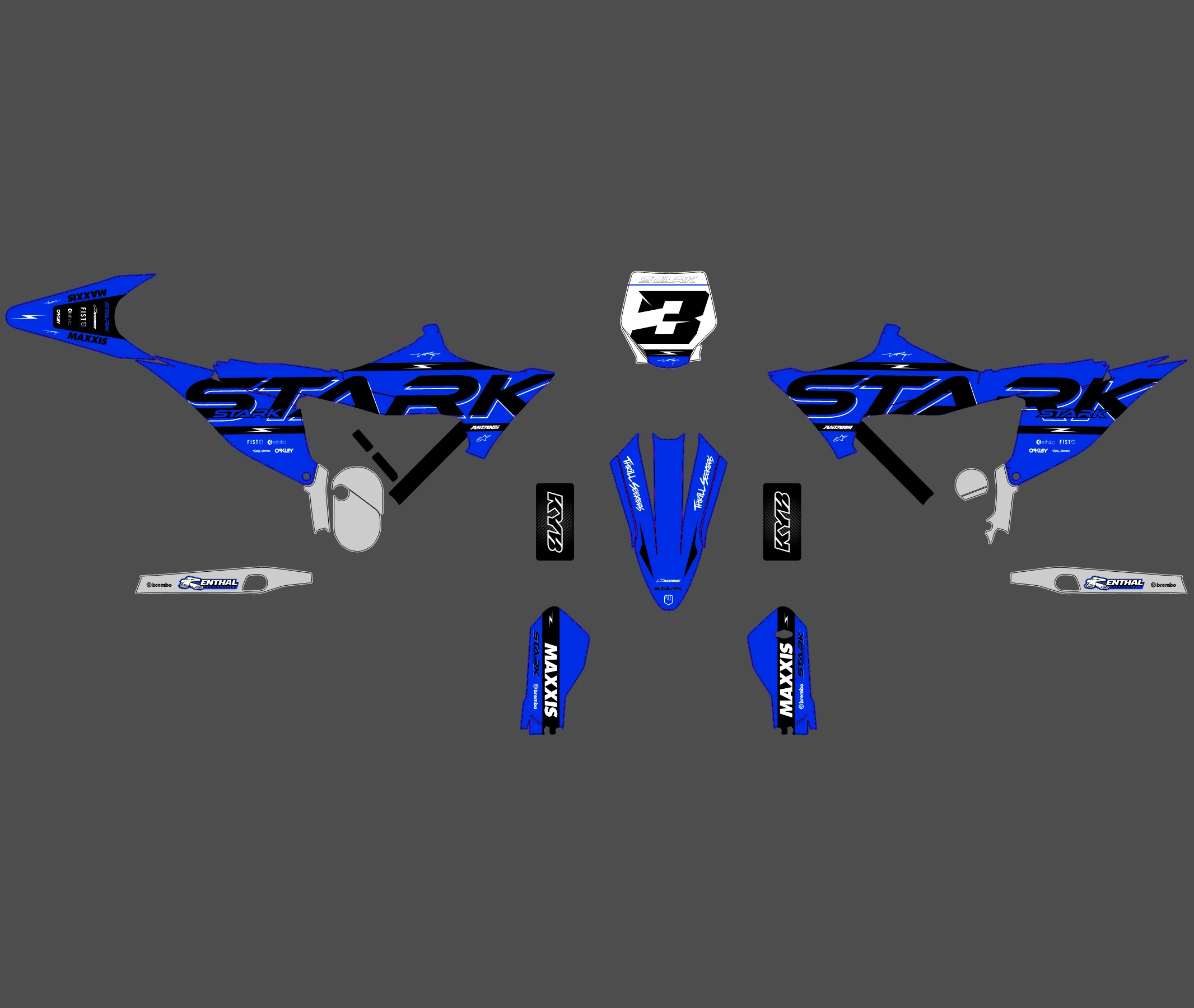 kit déco stark varg future race bleu