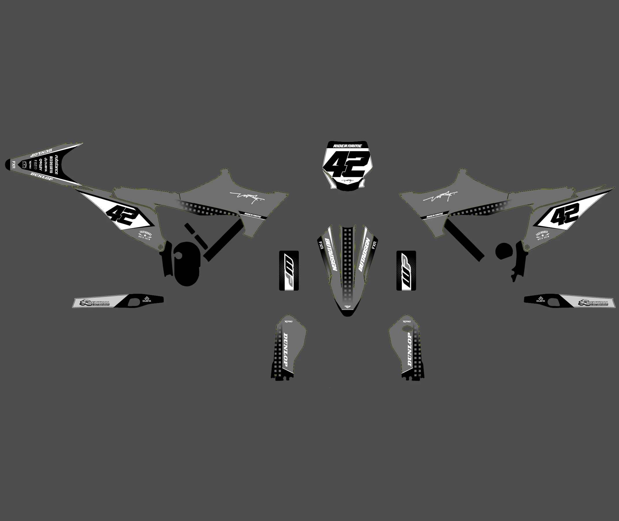 kit déco stark varg future type origine gris