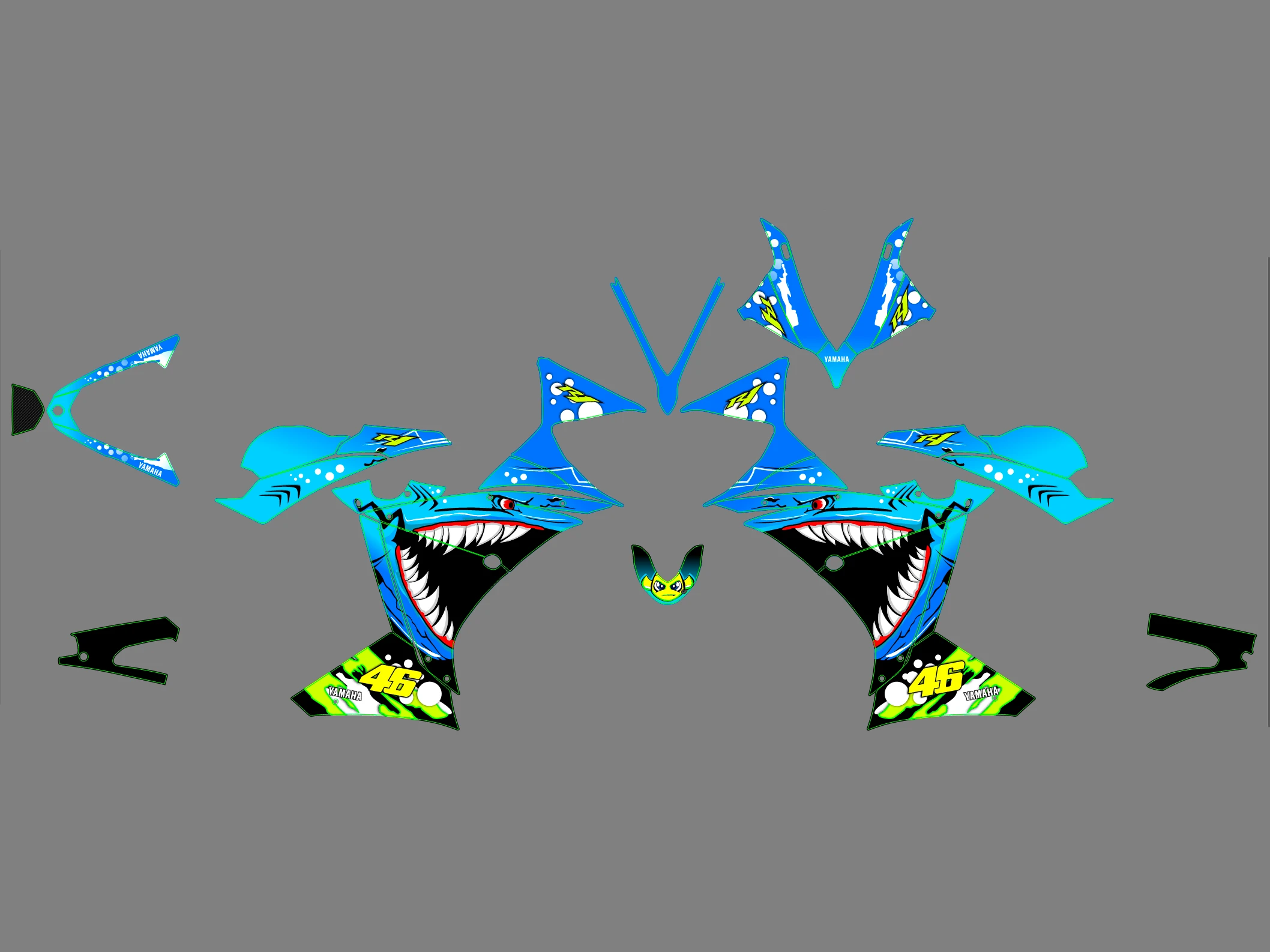 kit déco yamaha r1 shark