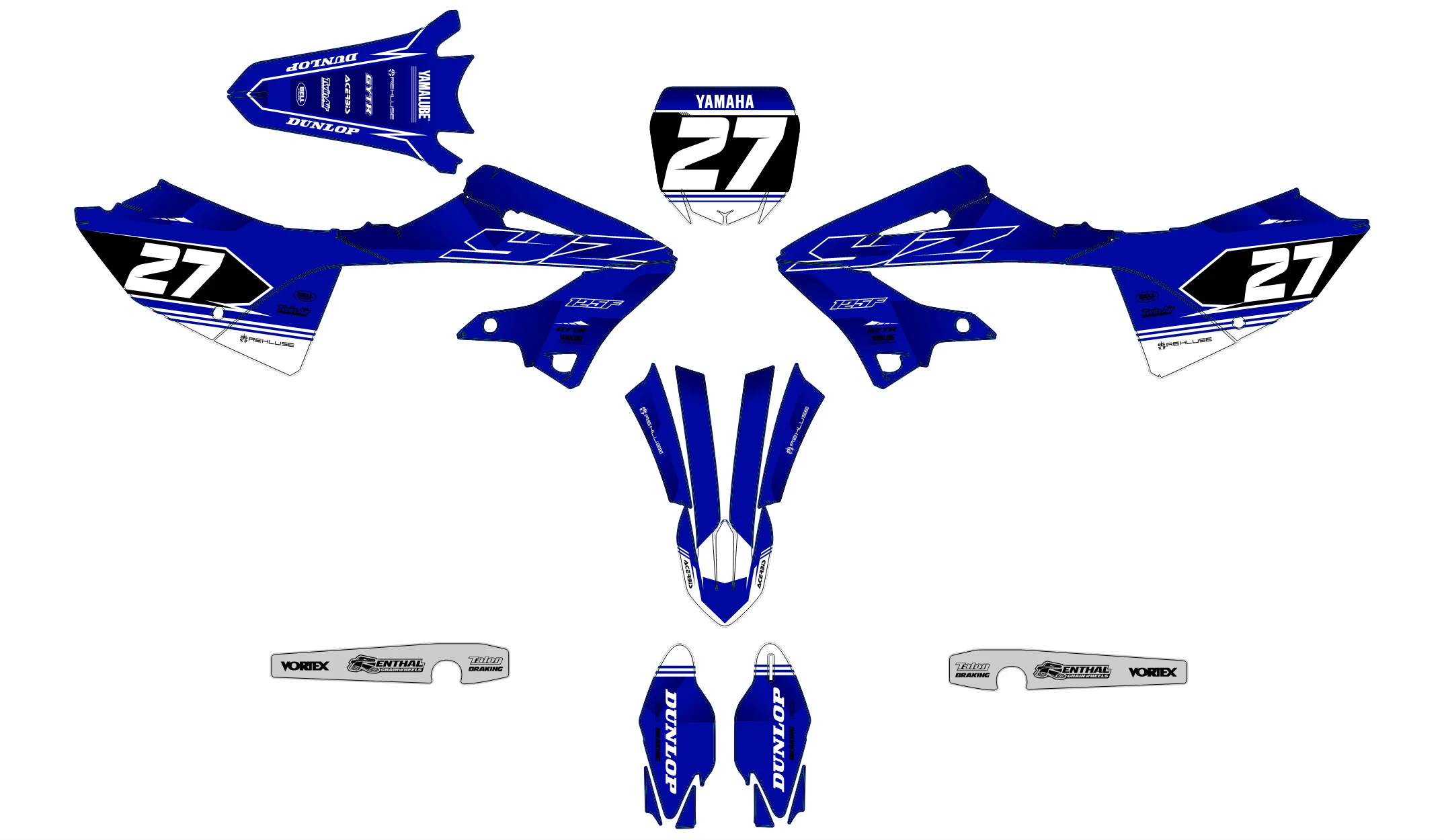 kit déco yamaha 125 yz (2022 2024) type origine