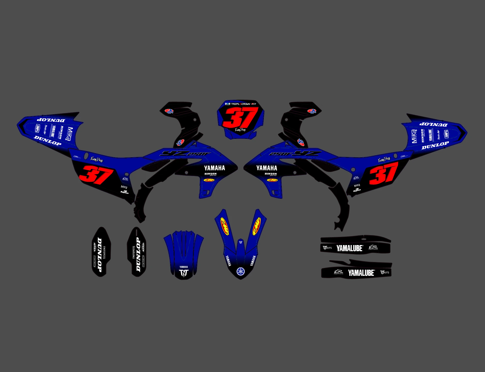 kit déco yamaha 450 yzf (2023 2024) loop rouge