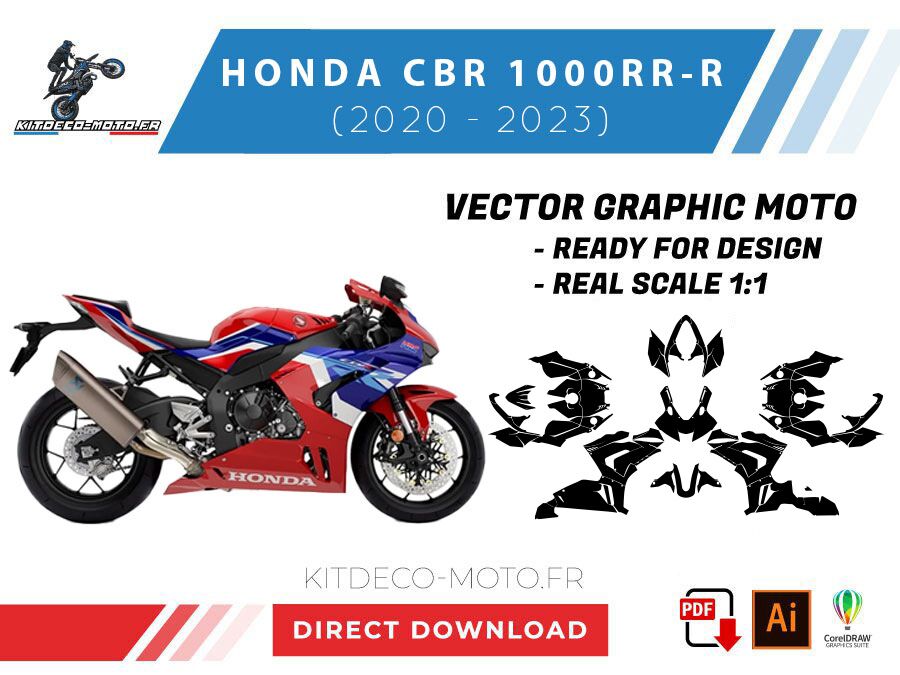 template honda cbr 1000rr r (2020 2023) vector