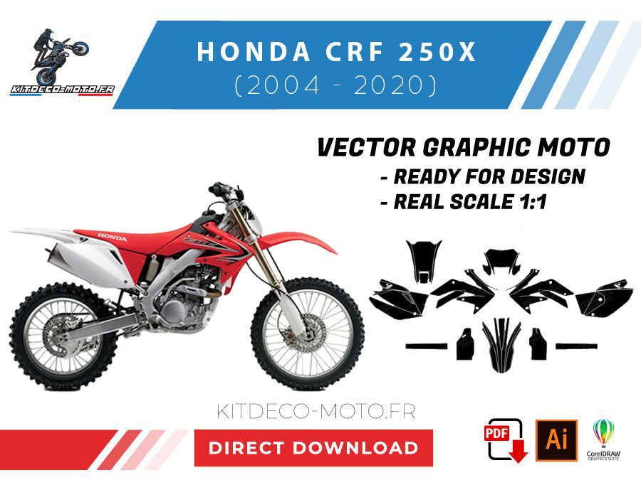 template honda crf 450x (2018 2021) vector
