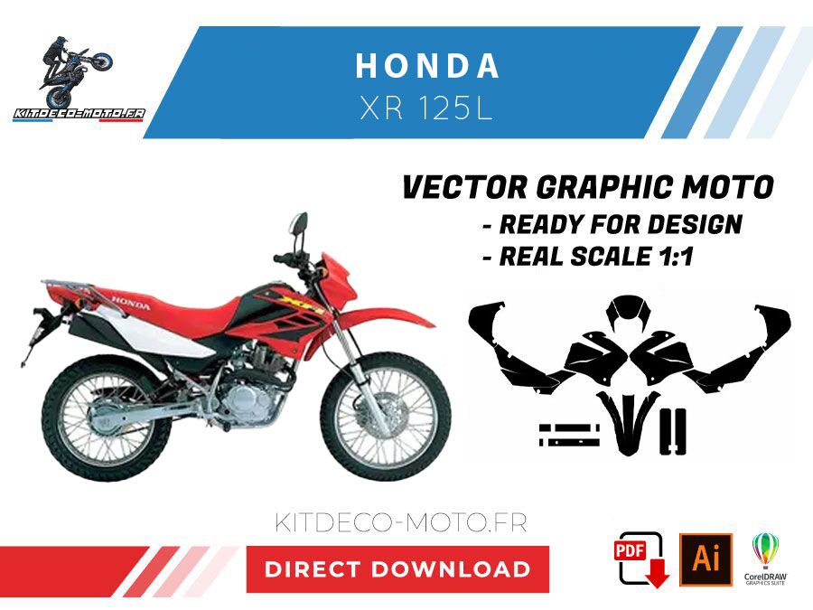 template honda xr 125l vector