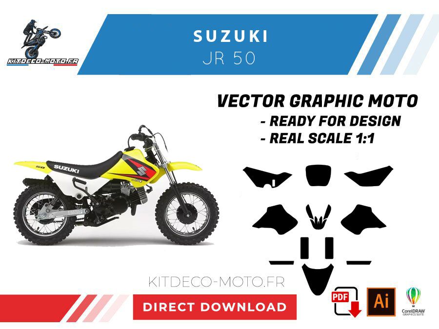 template suzuki jr 50 vector