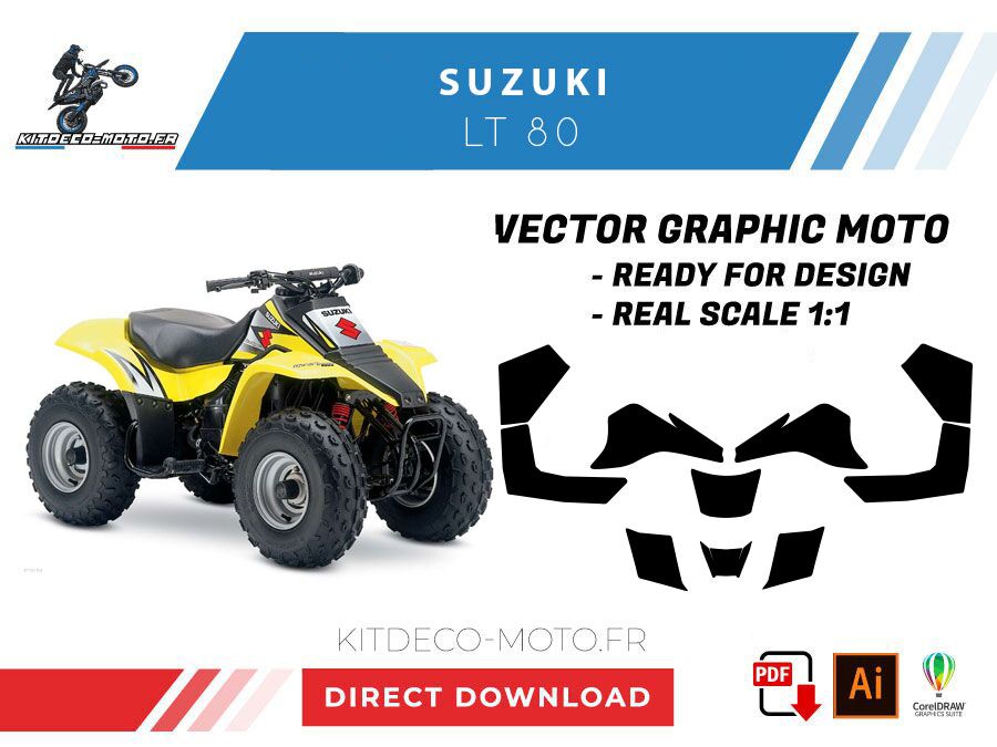 template suzuki lt 80 vector