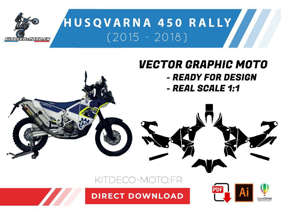 template husqvarna 450 rally (2015 2018) vector