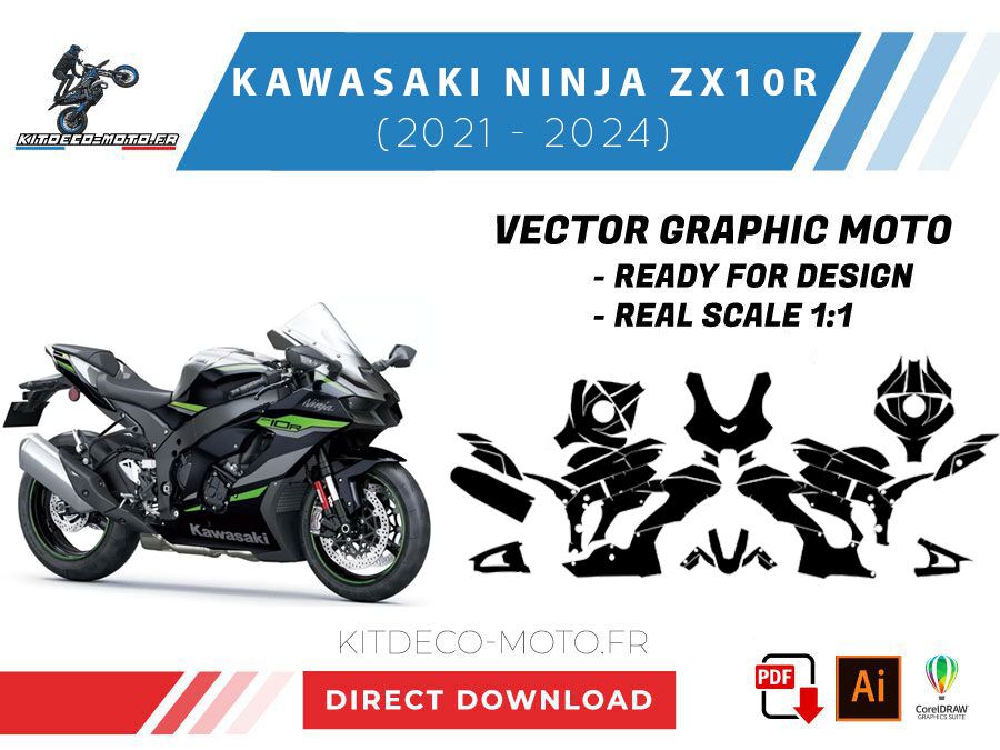 template kawasaki zx10r (2021 2024) vector