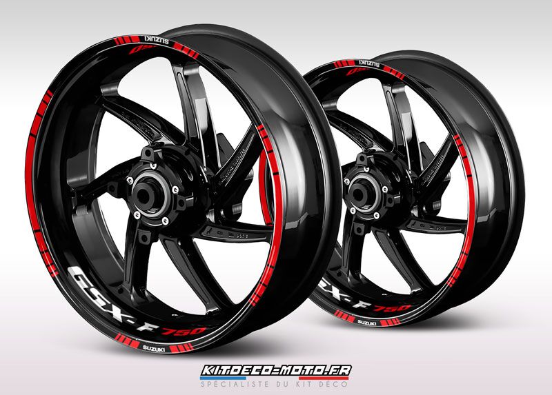 sticker jante moto suzuki gsx f 750 rouge