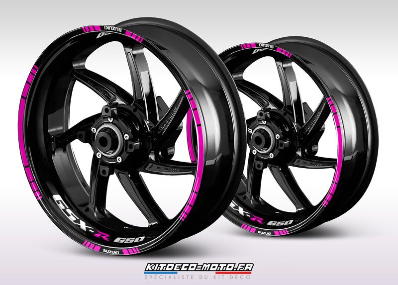 sticker jante moto suzuki gsx r 650 rose