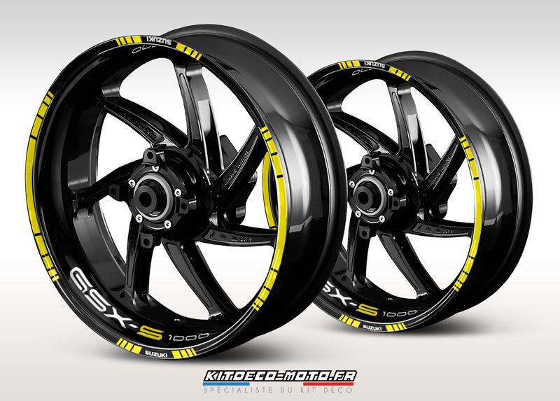 sticker jante moto suzuki gsx s 1000 jaune