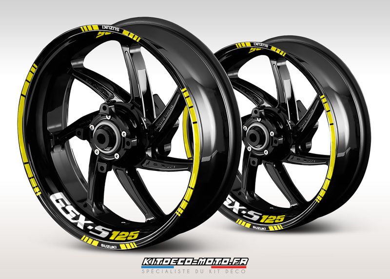 sticker jante moto suzuki gsx s 125 jaune