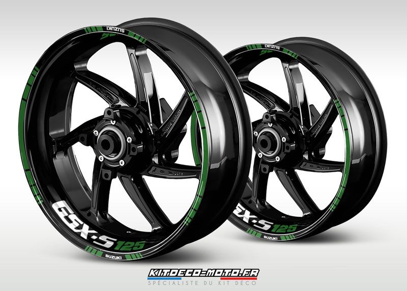 sticker jante moto suzuki gsx s 125 vert fonce