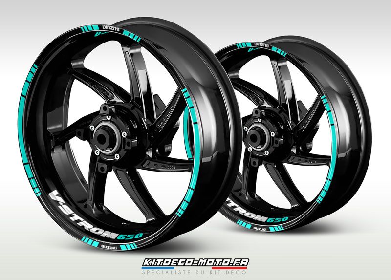 sticker jante moto suzuki v strom 650 cyan