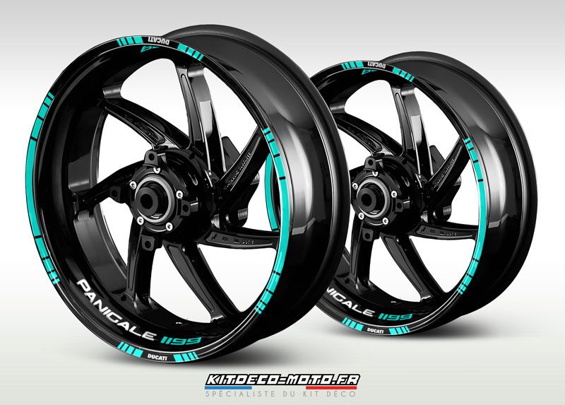 sticker jante moto ducati panigale 1199 cyan