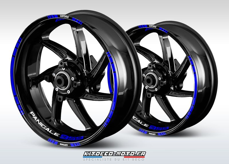 sticker jante moto ducati panigale 959 bleu