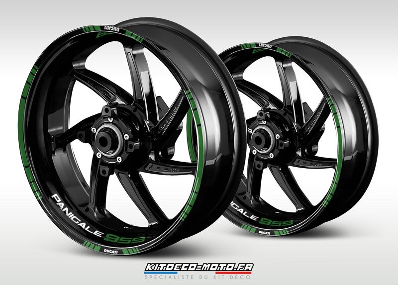 sticker jante moto ducati panigale 959 vert fonce