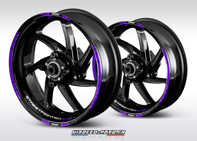 sticker jante moto ducati streetfighter v2 violet