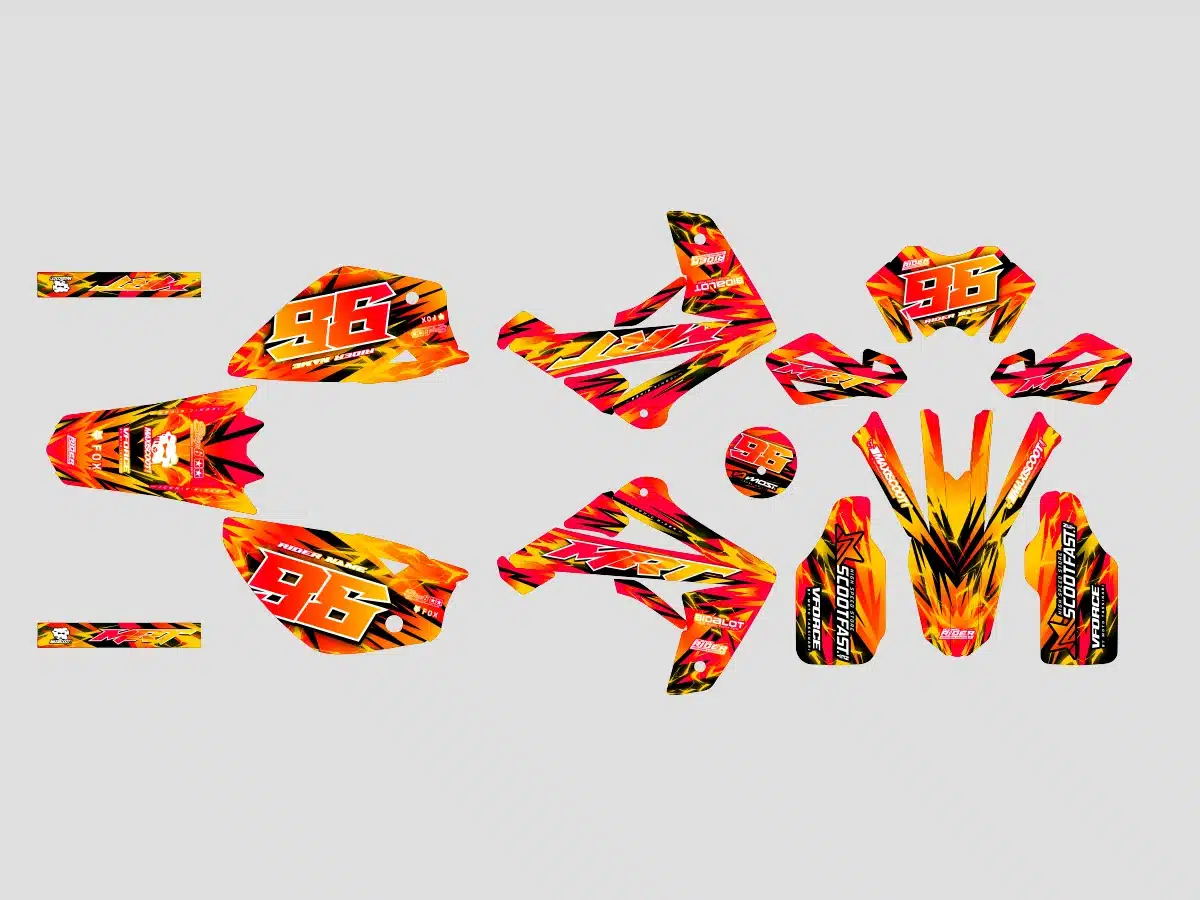 kit deco rieju 50 mrt 2009 2021 flashy rouge maquette