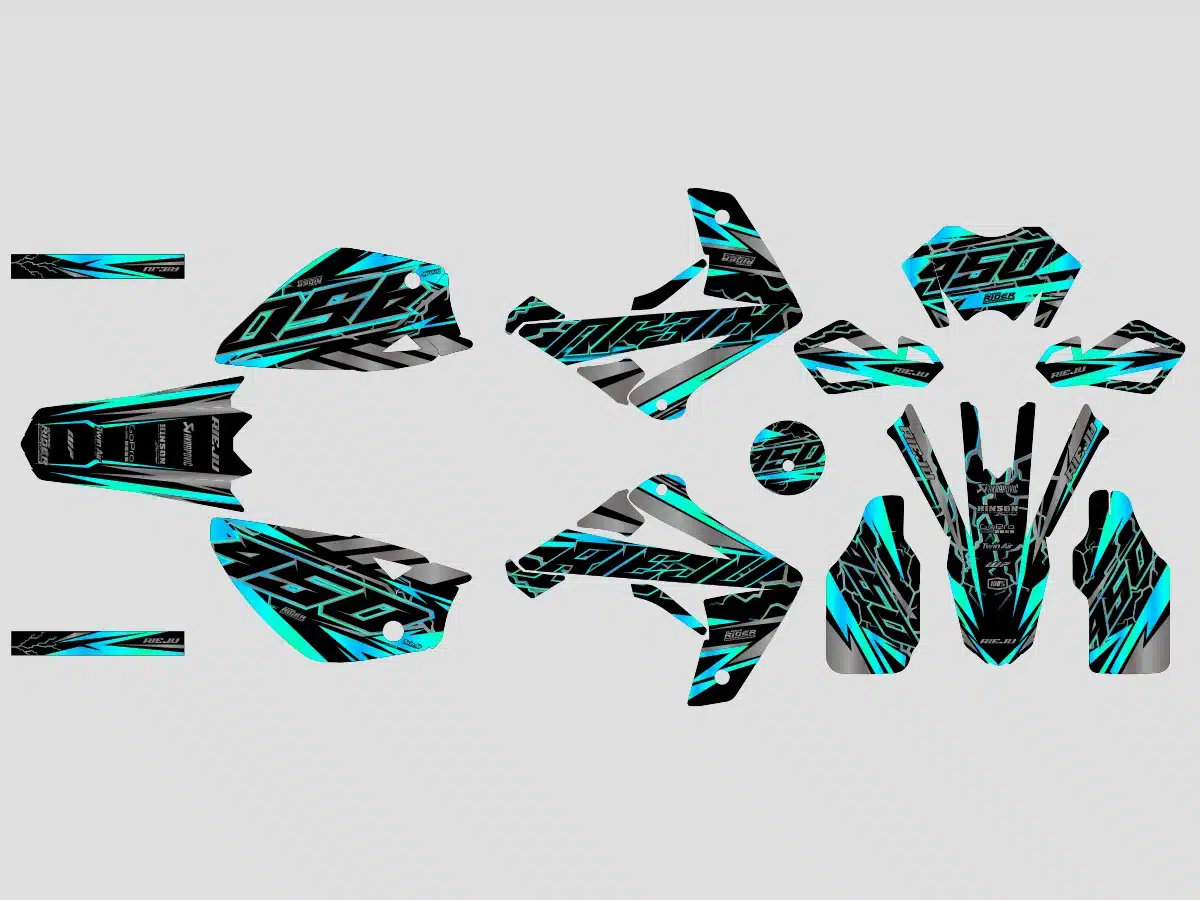 kit deco rieju 50 mrt 2009 2021 speed cyan maquette