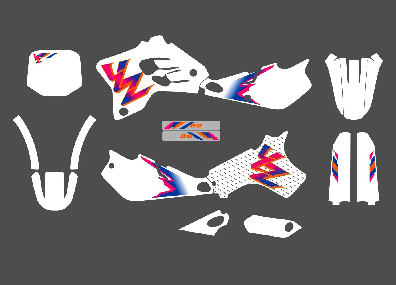 kit déco yamaha 80 yz (1993 2001) vintage