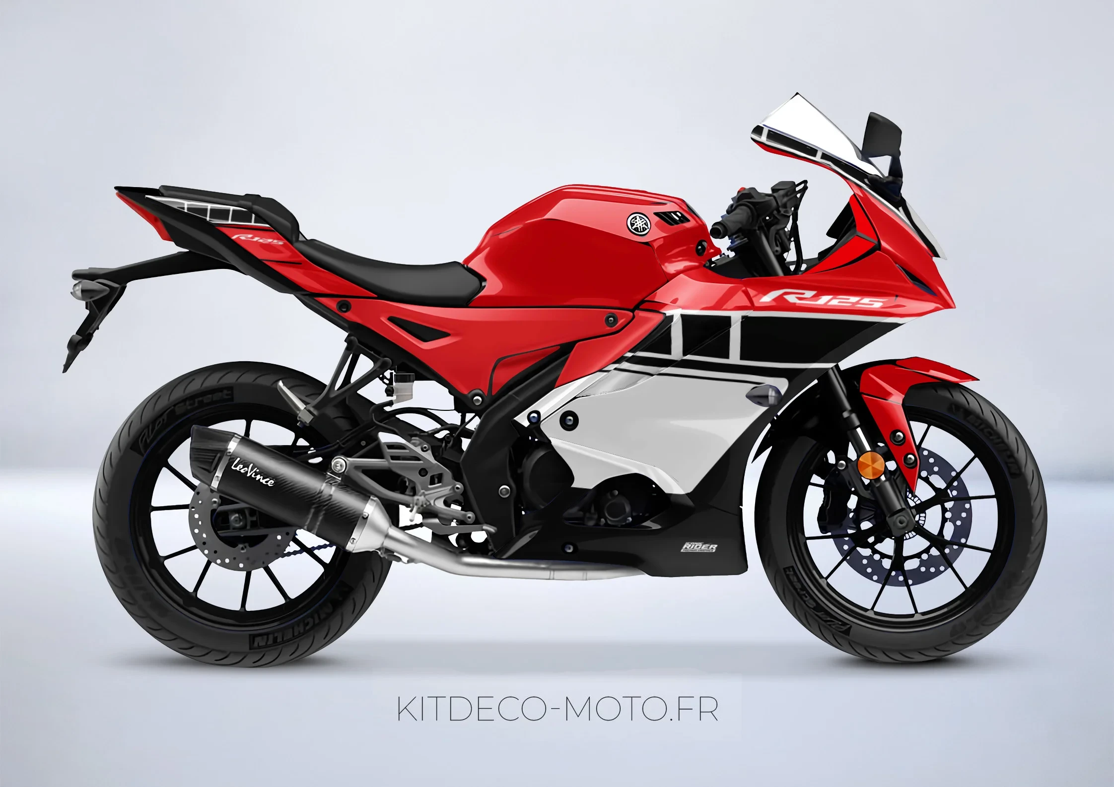 kit deco yamaha yzf r 125 anniversaire rouge