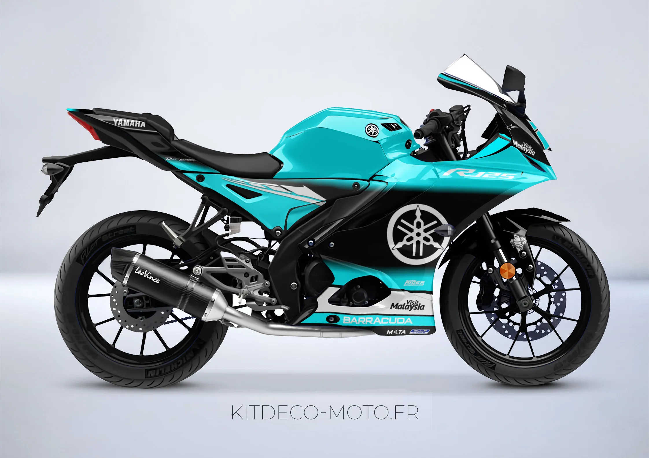 kit deco yamaha yzf r 125 factory cyan