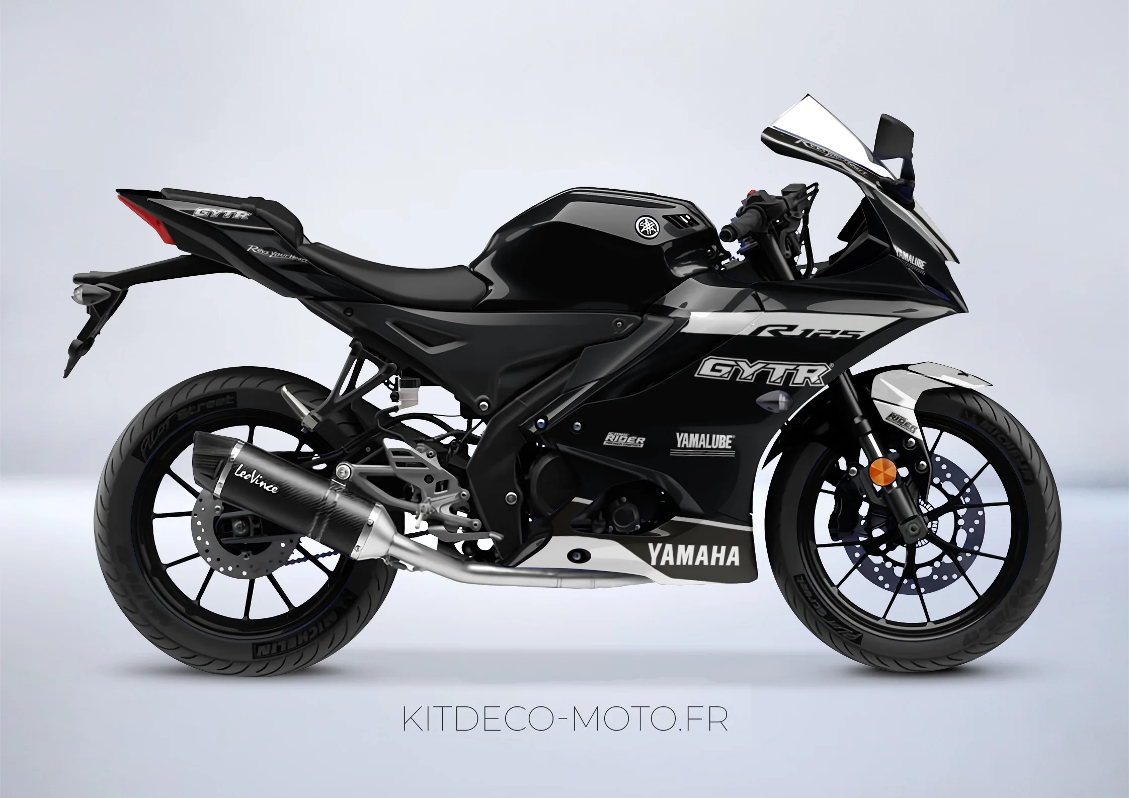 kit deco yamaha yzf r 125 gytr noir