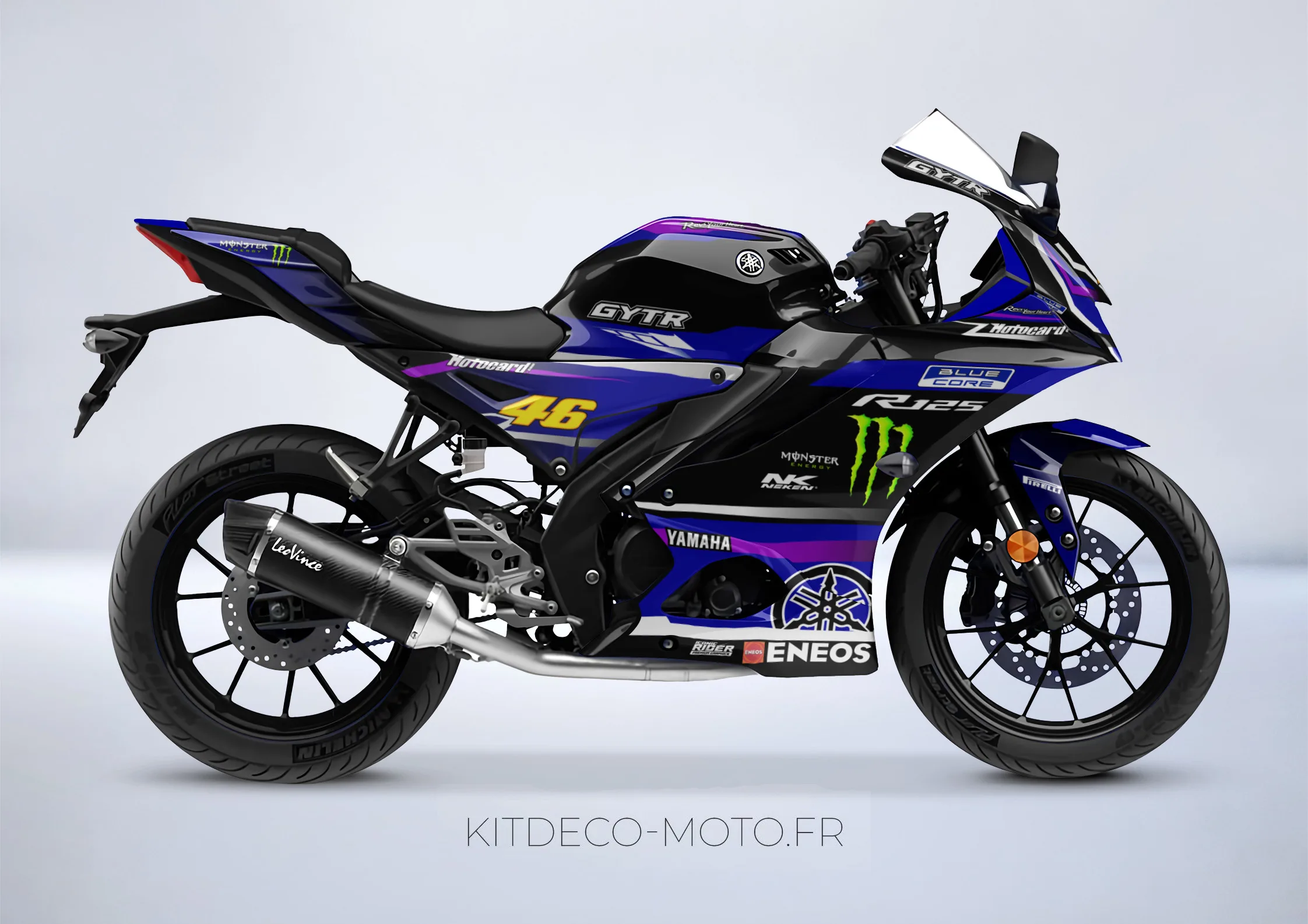 kit deco yamaha yzf r 125 racing violet