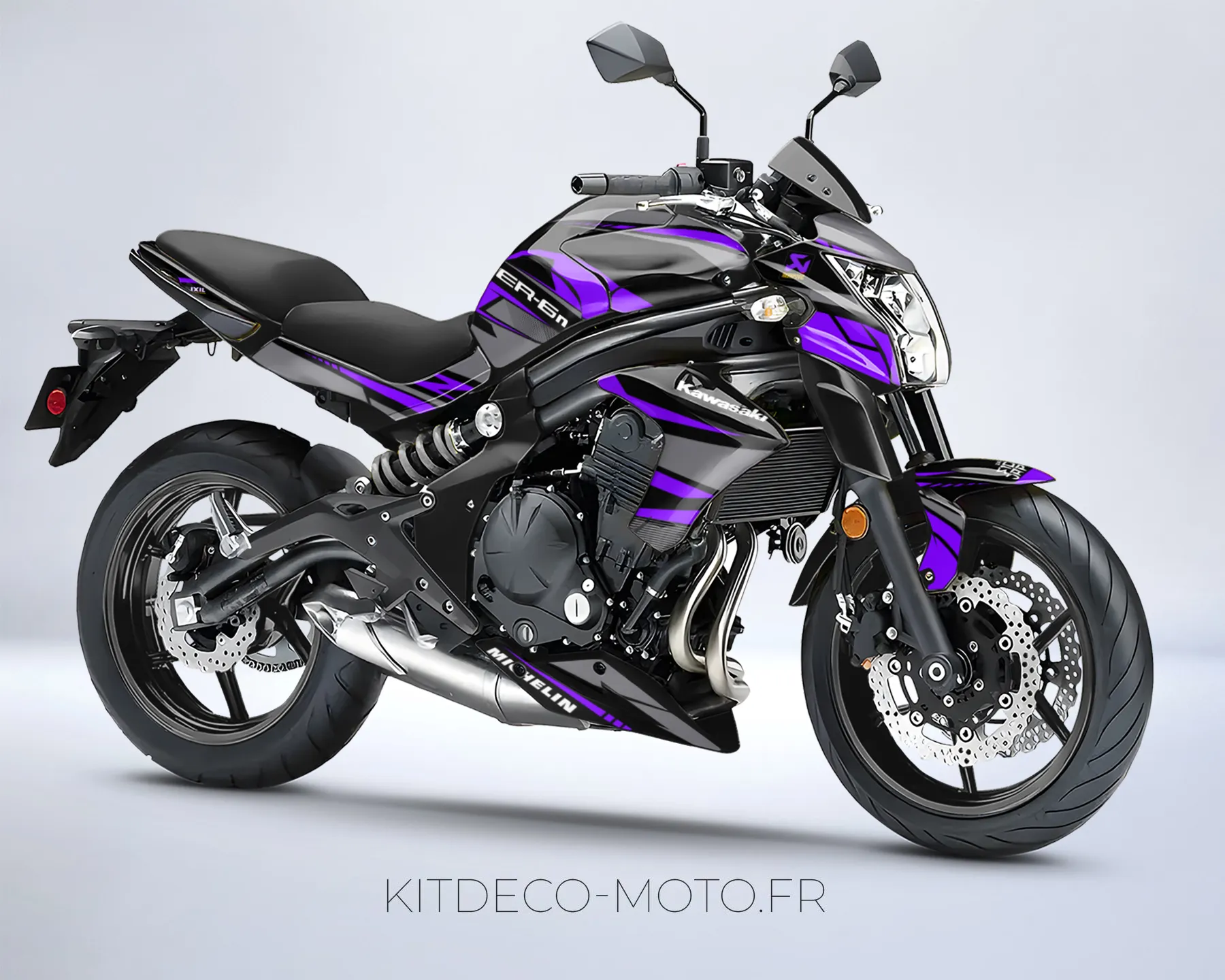 Kit grafiche Kawasaki ER 6N 2012 2016 Factory Rose Negozio di kit grafiche moto